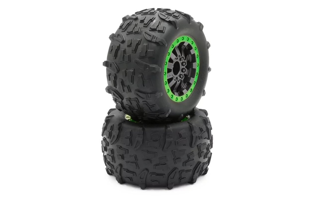 Funtek Roues complètes STX / MTX 112/63 mm Vert, 2 pièces