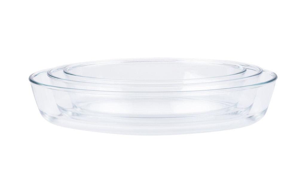 FURBER Services de plats en cocotte verre, 3, pièce, ovale