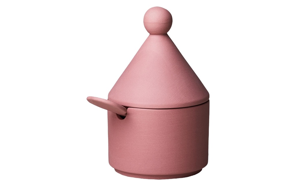 Chic Mic Sucrier avec couvercle et cuillère Good Mood Berry