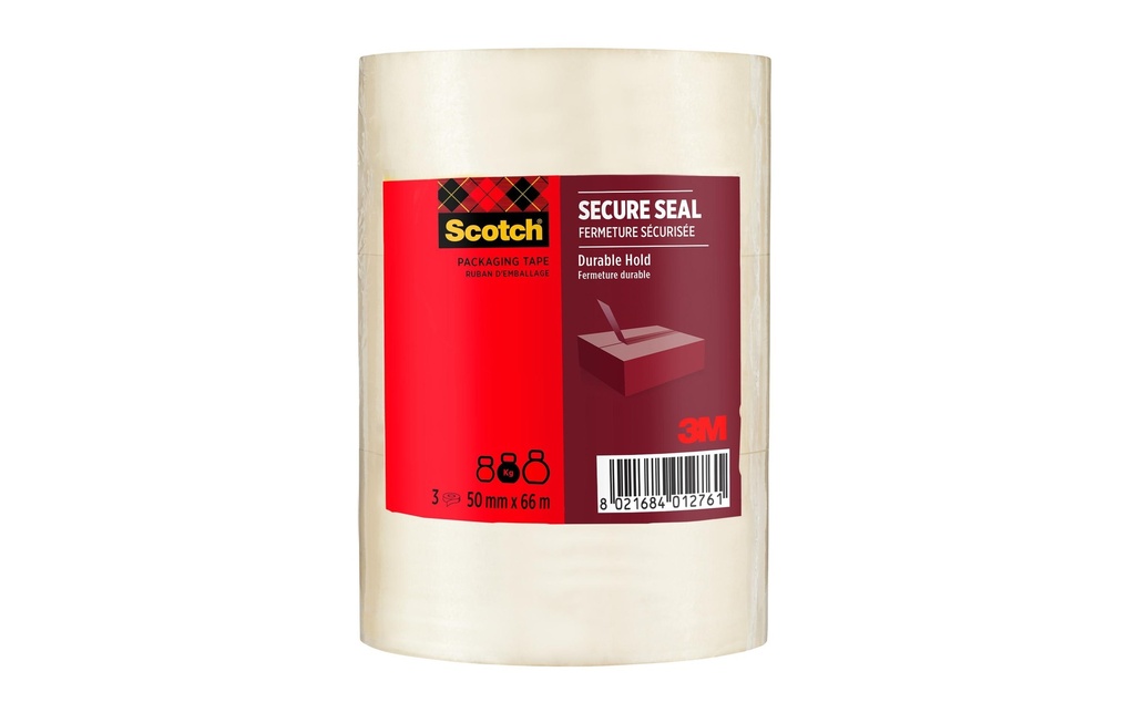 Scotch Ruban adhésif Heavy 50 mm x 66 m transparent 3 rouleaux