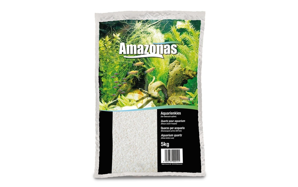 AMAZONAS Substrat de sol Sable de quartz 0-1 mm, 5 kg, Blanc