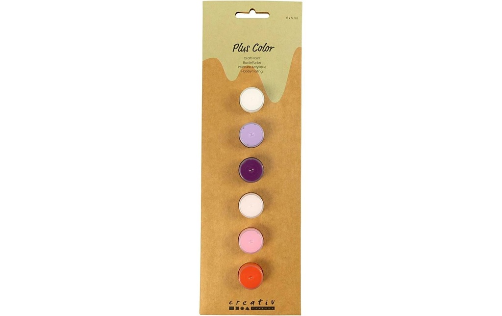 Creativ Company Peinture acrylique Peinture Hobby Plus Color 6 x 5 ml, rose lilas