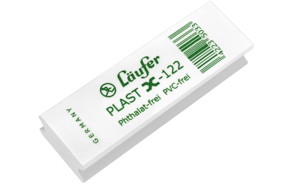 Läufer Gomme Plast X-122 65 x 21 x 12 mm, Blanc