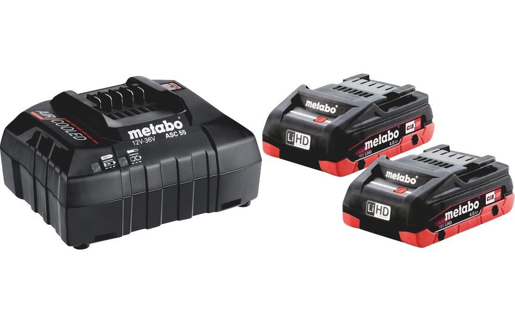 Metabo Batteries et chargeurs Basis-Set 2 x LiHD 4.0 Ah