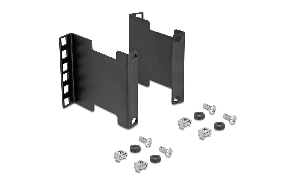 Delock Extension de profondeur de rack pour serveur 2U Noir