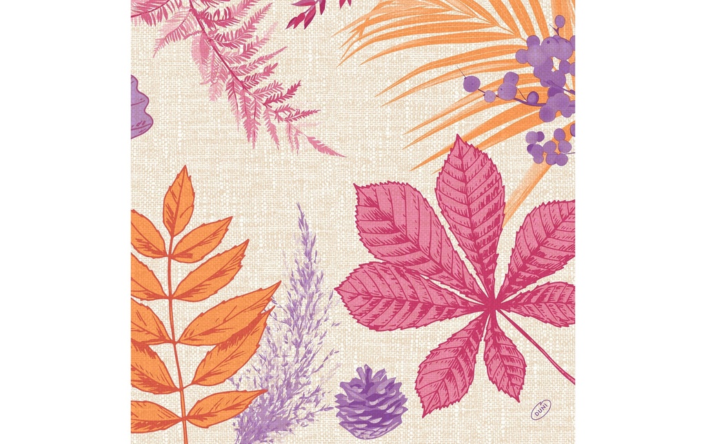 Duni Serviettes en papier Bright Autumn 40 cm x 40 cm, 60 Pièce/s