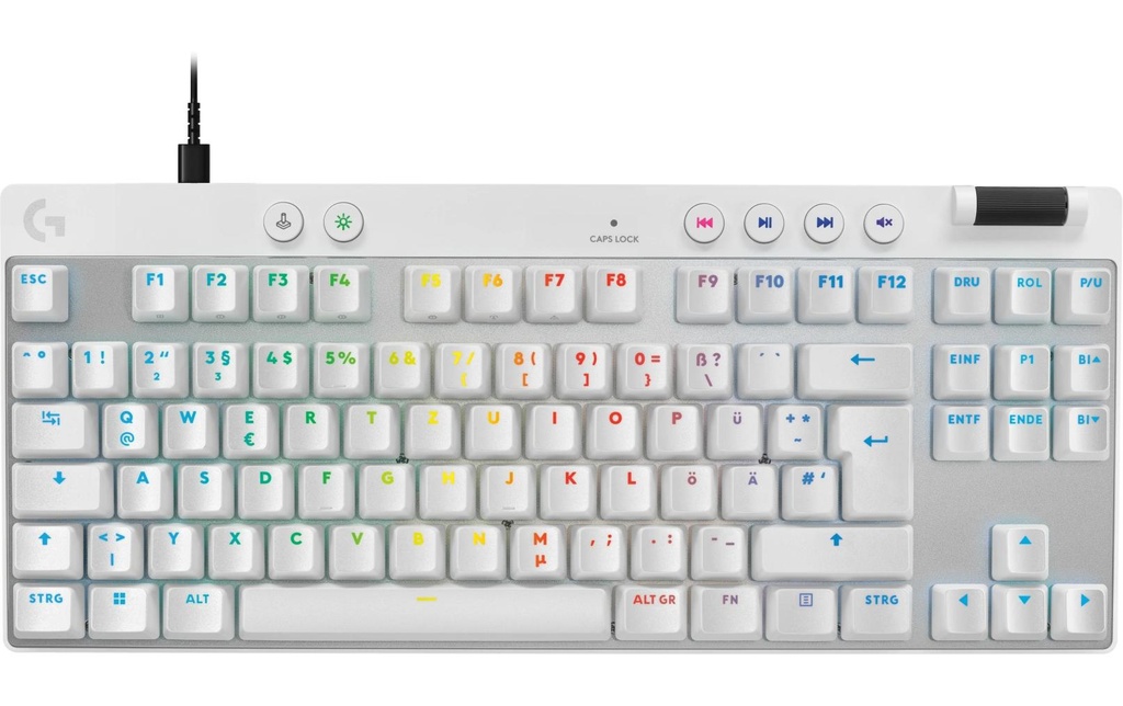 Logitech Clavier de gaming Pro X TKL Rapid Blanc