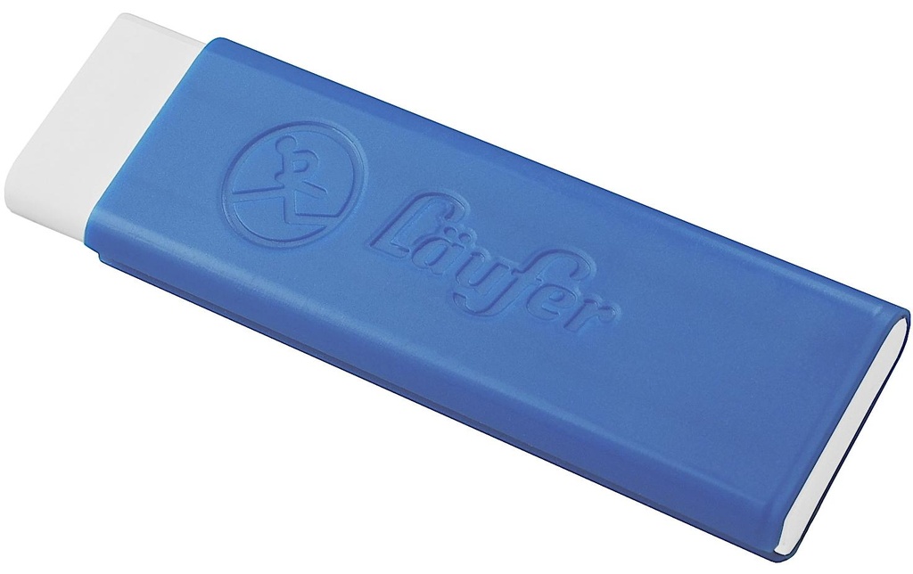 LÄUFER Gomme pocket, bleu
