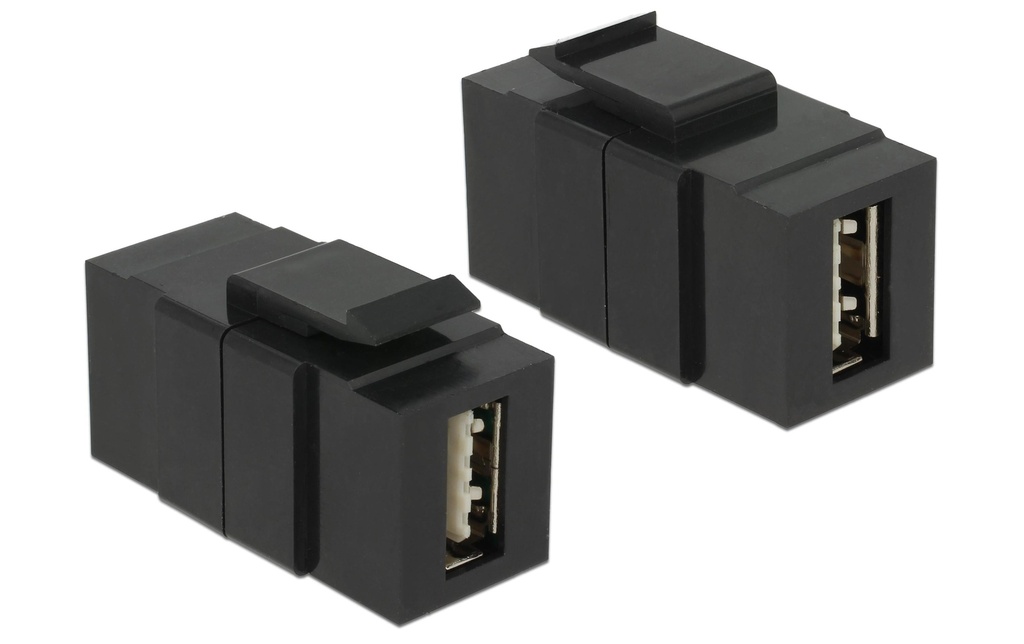 Delock Module Keystone USB2.0, A – A, easy Noir