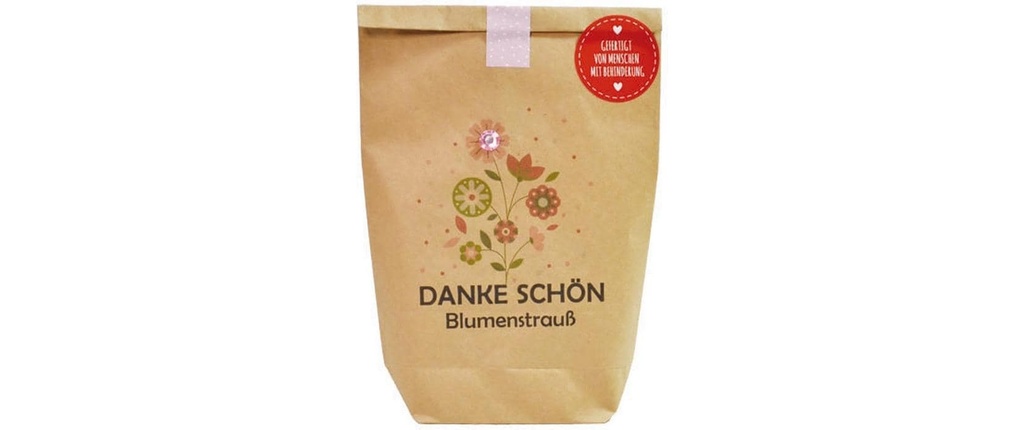Wunderle Merci Bouquet de fleurs divers contenus