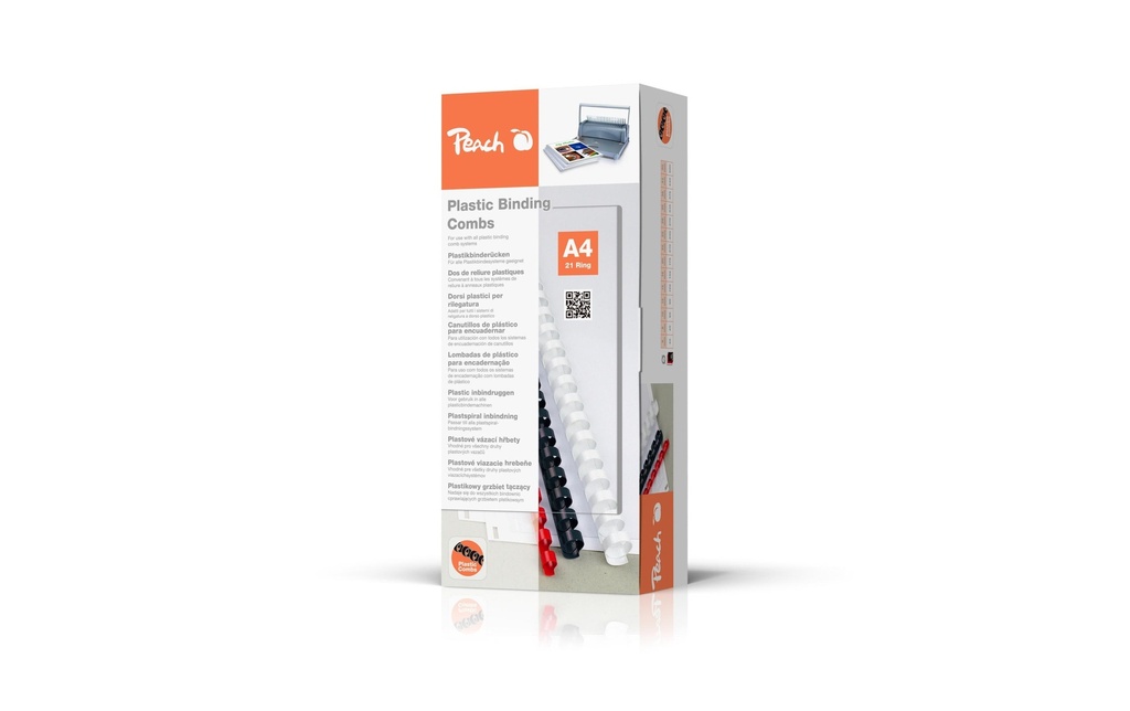 Peach Peigne de reliure 12 mm 12 mm Noir