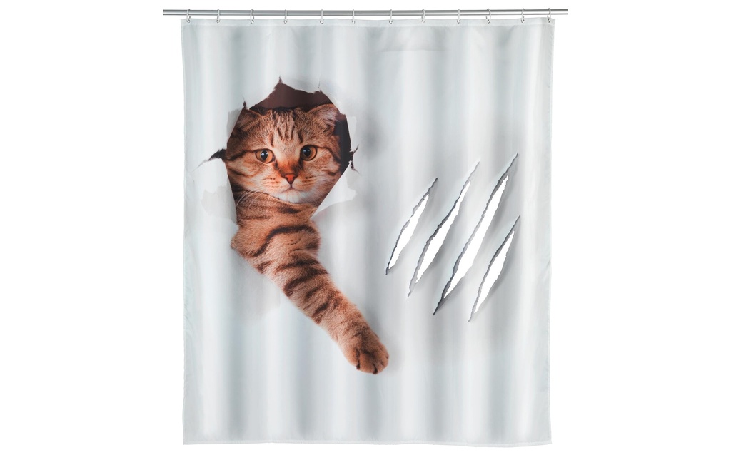 Wenko Rideau de douche Cute Cat 180 x 200 cm