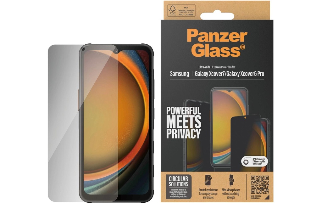 Panzerglass Ultra Wide Fit Privacy Galaxy Xcover6 Pro & Xcover7