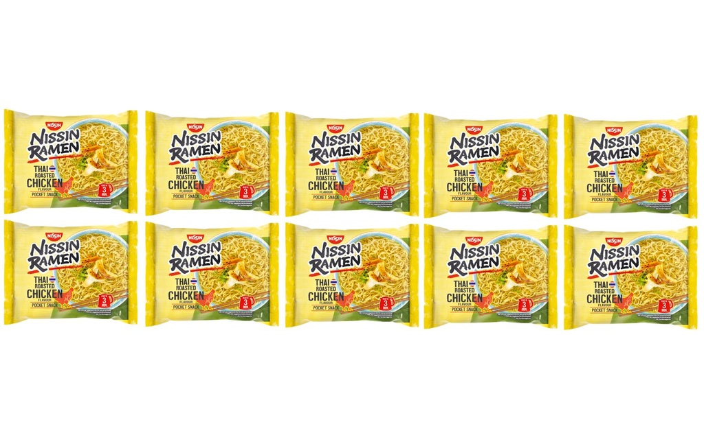 Nissin Food Ramen Thai Chicken 10 x 65 g