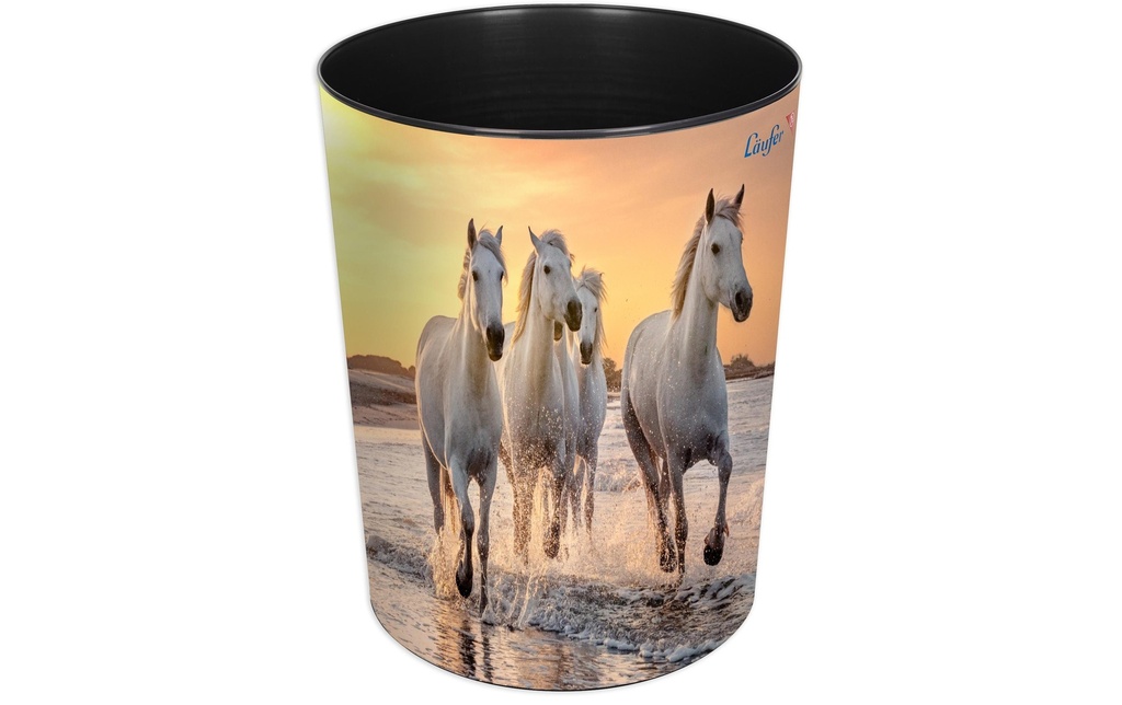 LÄUFER Corbeille papier chevaux/plage