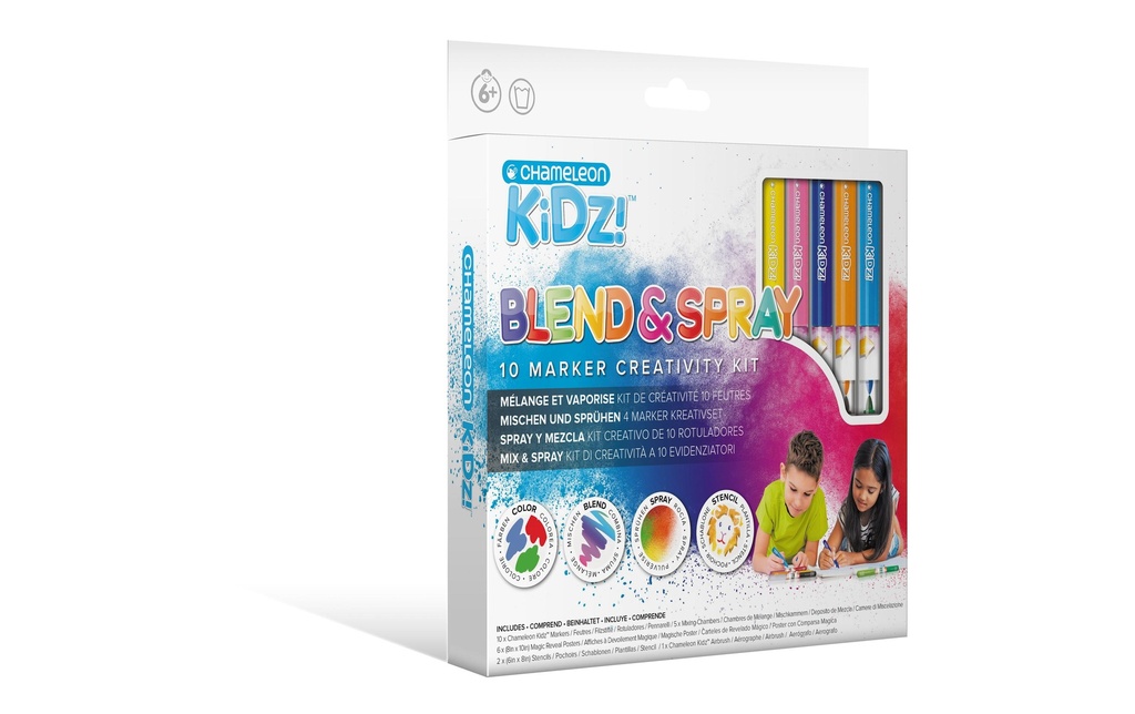 Chameleon Crayon aérographe Kidz Blend & Spray Set 10 pièces