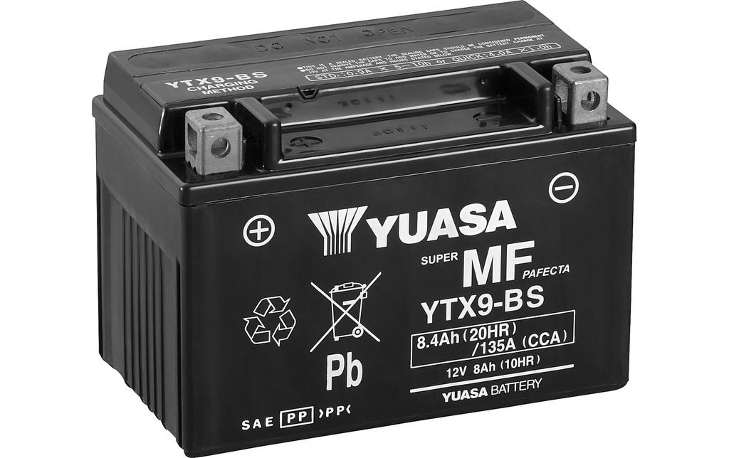 YUASA Batterie de moto AGM 12V/8.4Ah/135A
