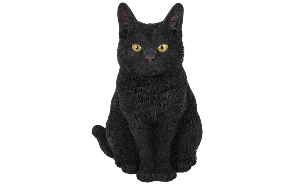 Vivid Arts Figure décorative Chat Assis 19.5 cm, Noir