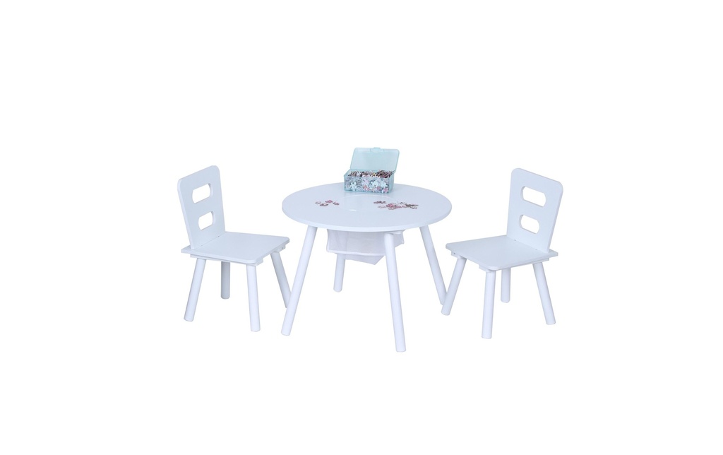 relaxdays Ens. fauteuils et canapé enfants avec espace de rangement Blanc