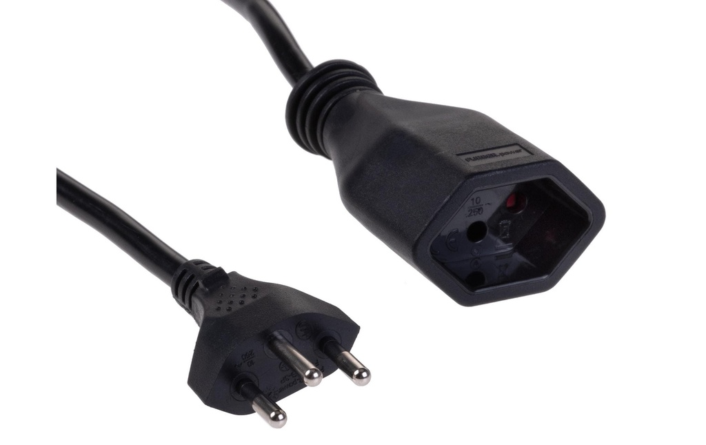 FURBER.power Rallonge T13-T12 1 m Noir
