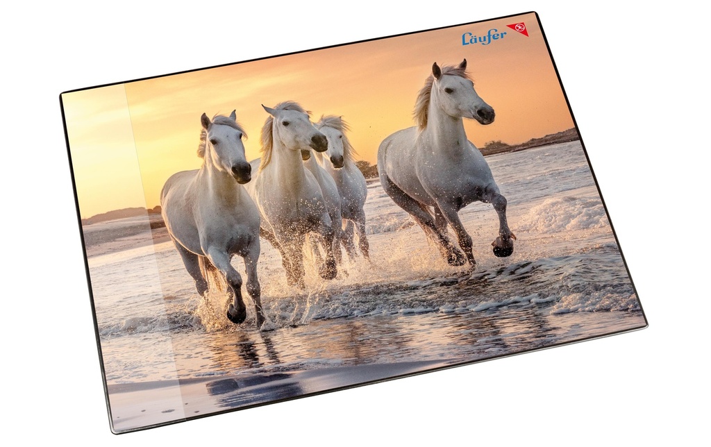 LÄUFER Sous-main chevaux/plage