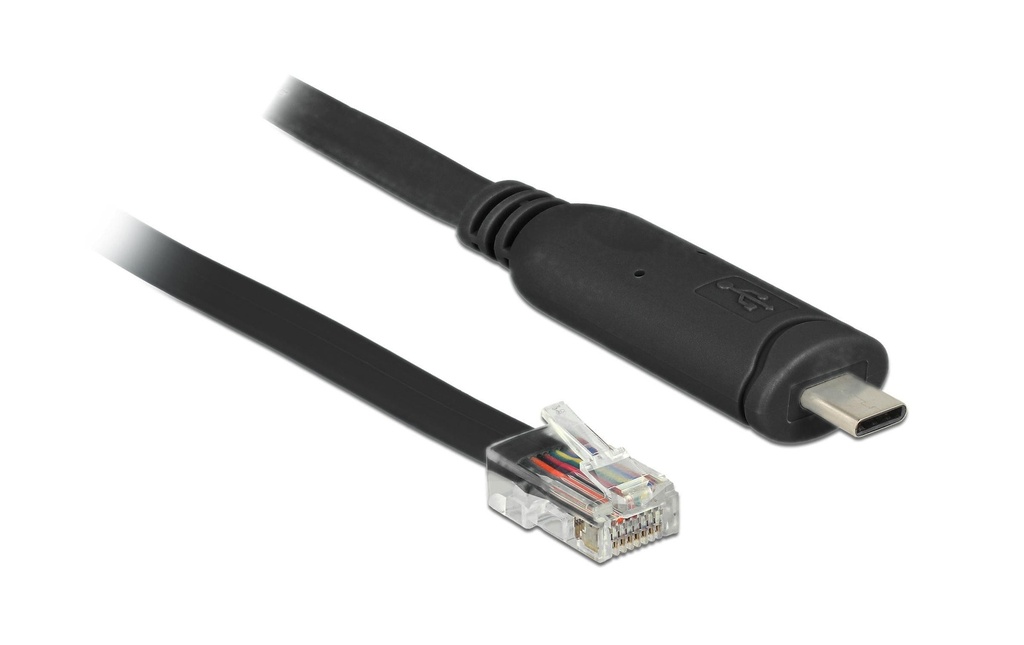 Delock Câble de console USB-C - RJ45 RS-232, compatible Cisco, 2m