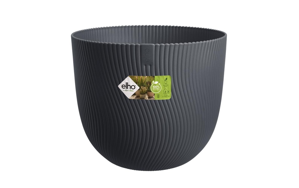 Elho Pot à fleur Sereh Rond 30 cm Noir