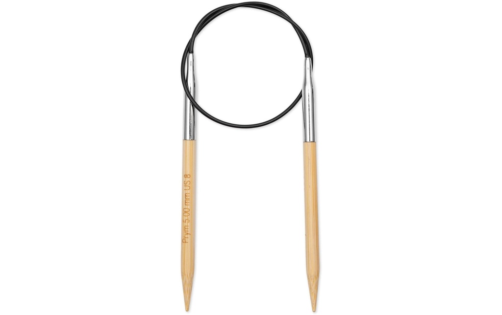 Prym 1530 Aiguille à tricoter circulaire BAMBUS 5.00 mm, 40 cm