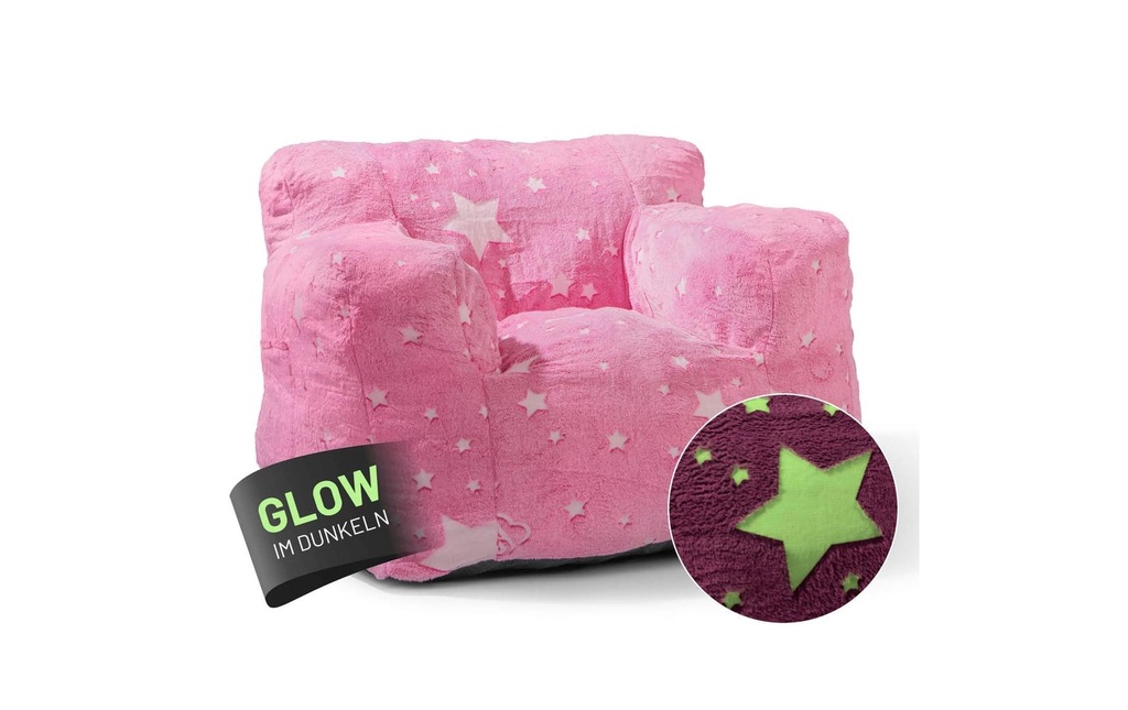Lumaland Fauteuil Glow in the Dark Rose