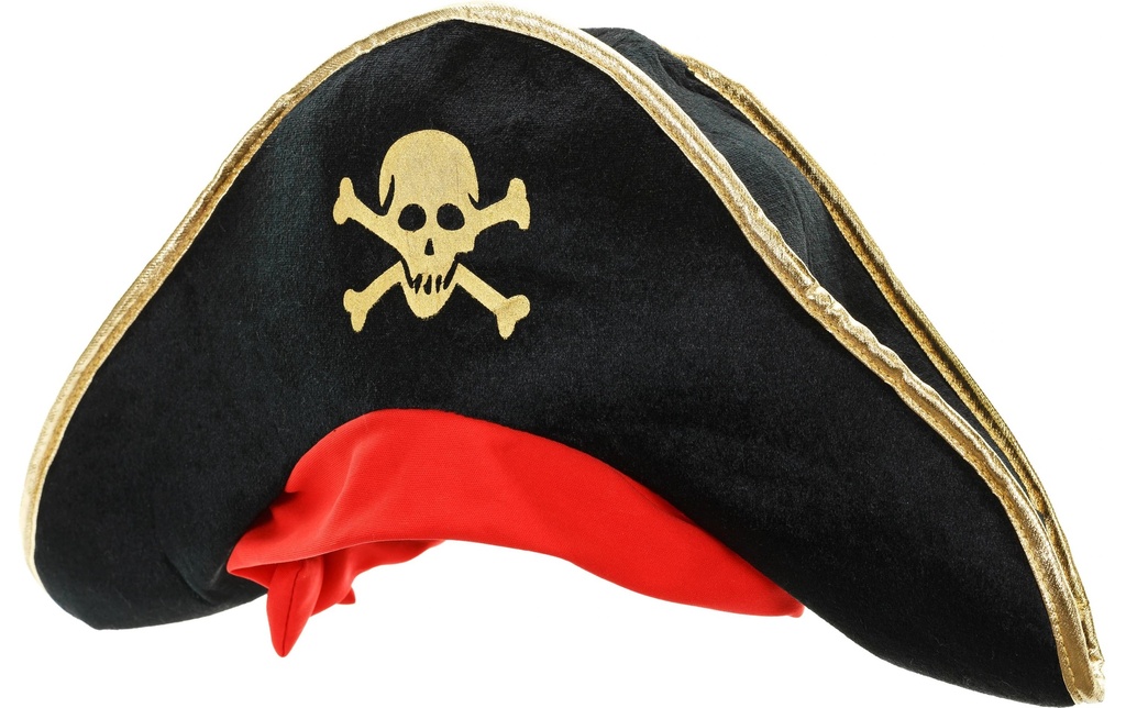Partydeco Accessoires de fête Chapeau de pirate pour enfants 45 cm