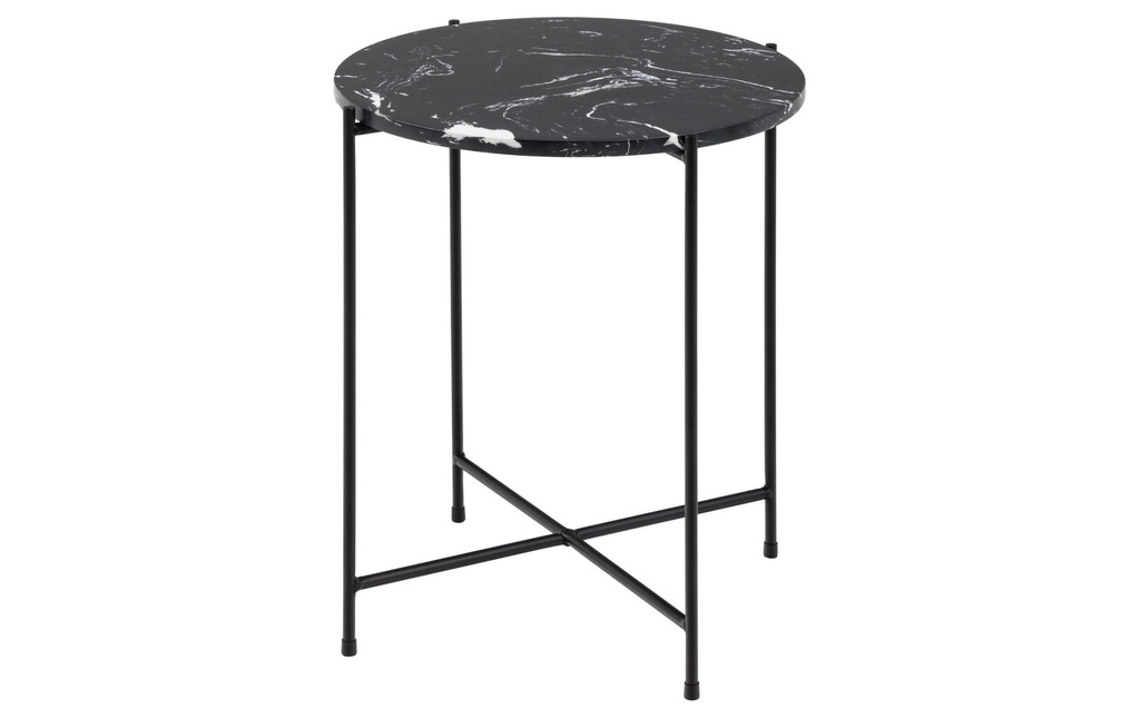 AC Design Table basse Avila noir, Ø 42 x 45 cm