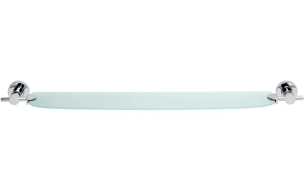 tesa Tablette en verre Loxx sans perçage, argent