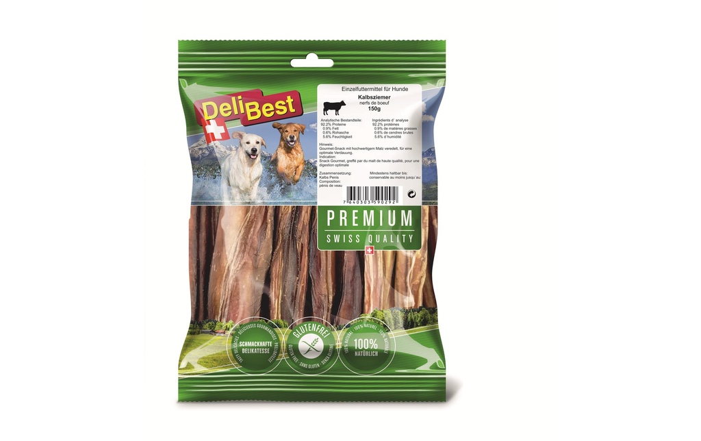DeliBest Produit à mâcher  Dents de veau de première qualité, 150 g