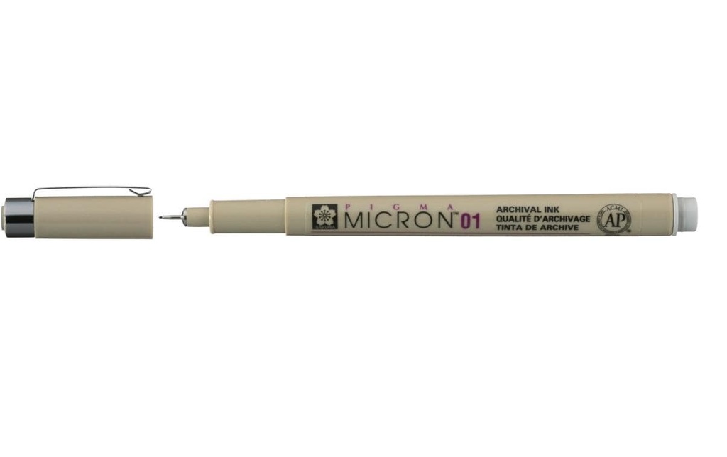 Sakura Fineliner Pigma Micron 01 0.25 mm, gris clair froid