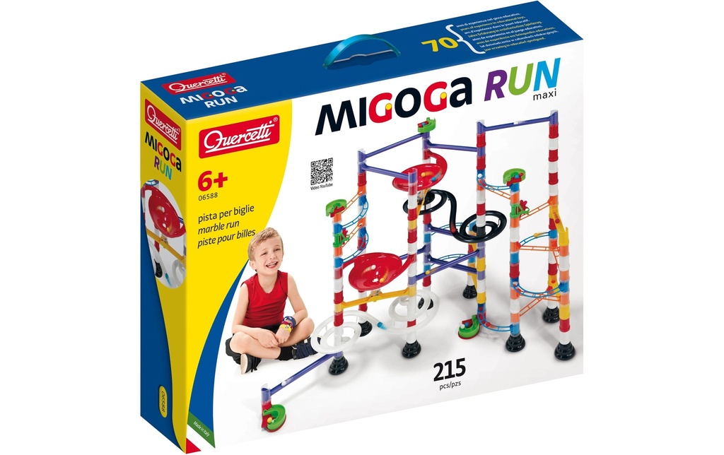Quercetti Migoga Run Maxi Piste à billes 215 pièces
