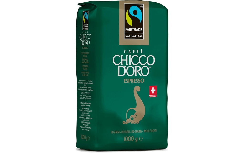 Chicco d'Oro Grains de café Max Havelaar Fair Trade 1 kg