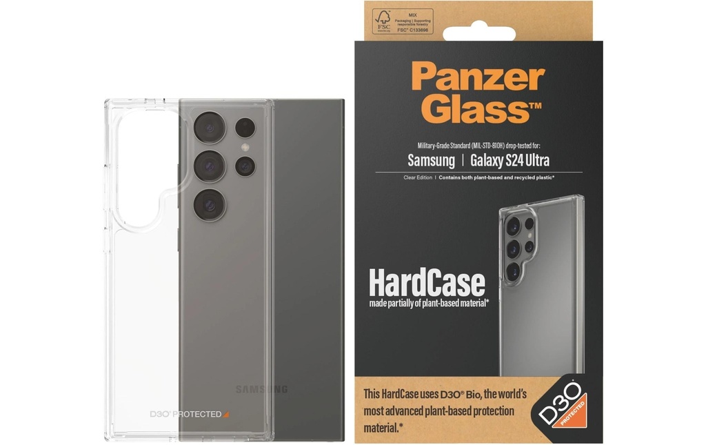 Panzerglass Coque arrière HardCase D3O Galaxy S24 Ultra Transparent