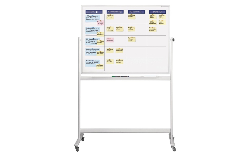 Magnetoplan Tableau blanc mobile Standard set 90 cm x 120 cm, Blanc