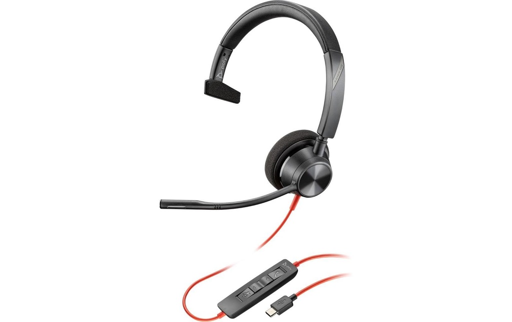 HP Casque avec micro Poly Blackwire 3310 USB-A/C, Noir