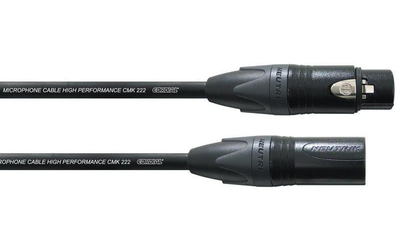 Cordial Câble XLR XLRm-XLRf 5 m, Noir