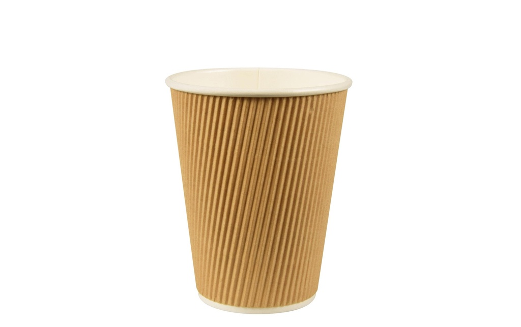 Papstar Tasses à café jetables Ripple Wall 300 ml 25 Pièce/s, Nature