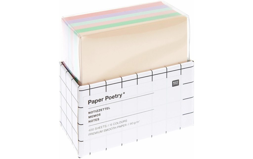 Rico Design Fiche de bloc-notes Pastel 9 x 9 cm