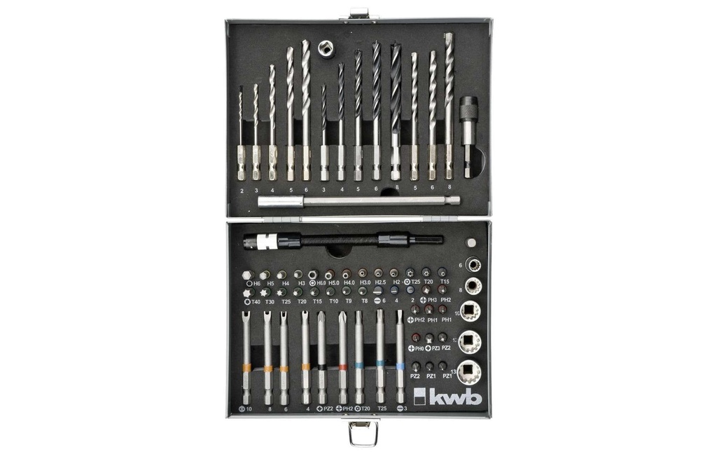 kwb Kits de forets et de bits Power Box 67 pièces
