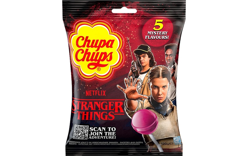 Chupa Chups Lollipop Stranger Things 5 Goût, 120 g