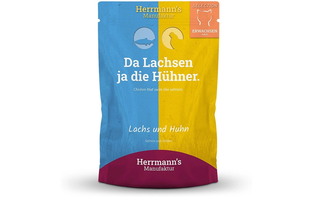 Herrmann's Alimentation humide Saumon et poulet 100 g