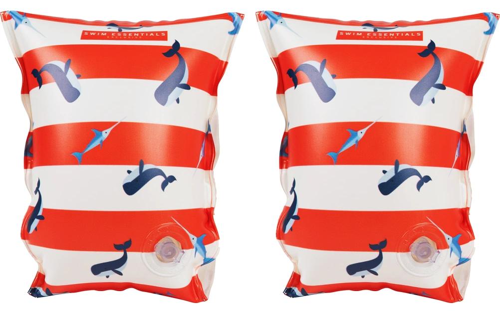 Swim Essentials Brassards de natation 0-2 ans Red-White Whale