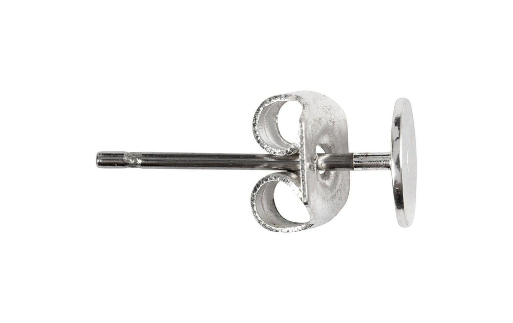 Creativ Company Boucle d’oreille 13 mm Plaqué argent, 10 pcs.