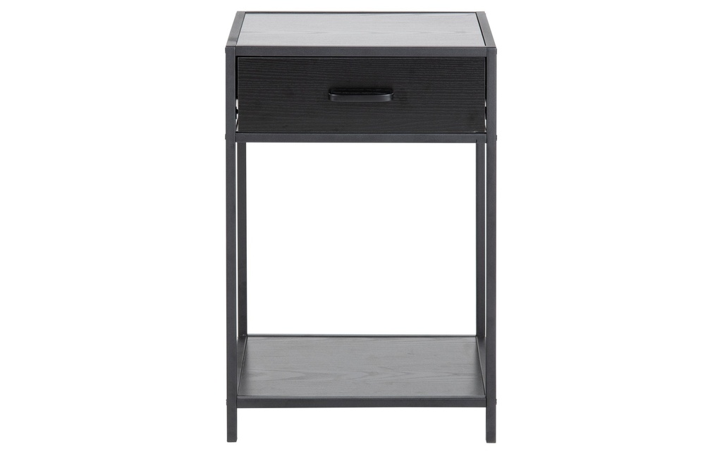AC Design Table de nuit Seaford 42 x 35 x 63 cm, Noir