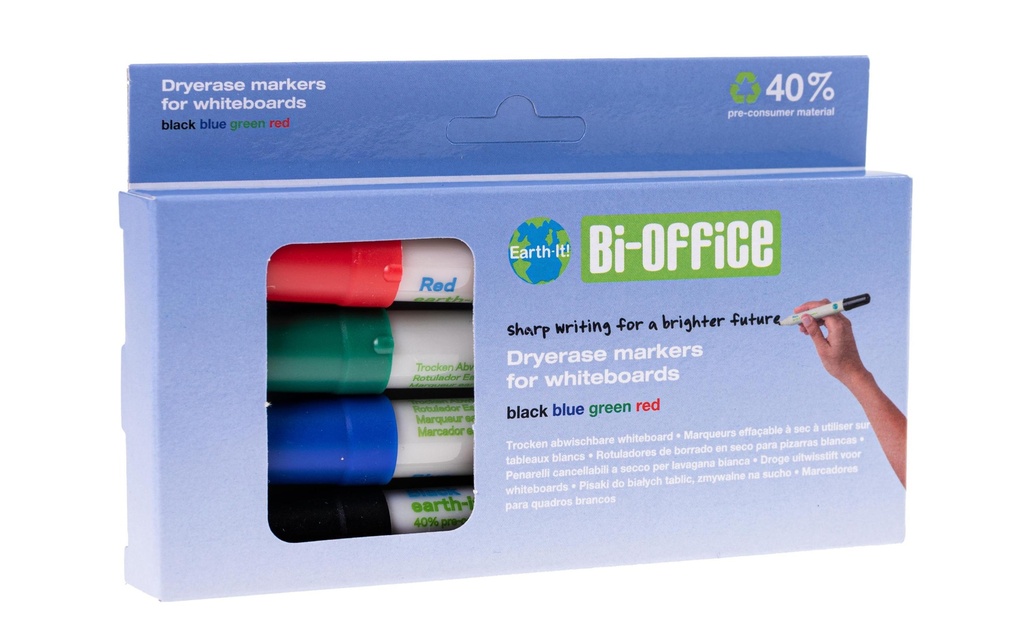 Bi-Office Marqueur pour tableau blanc Earth-it 4 pièces