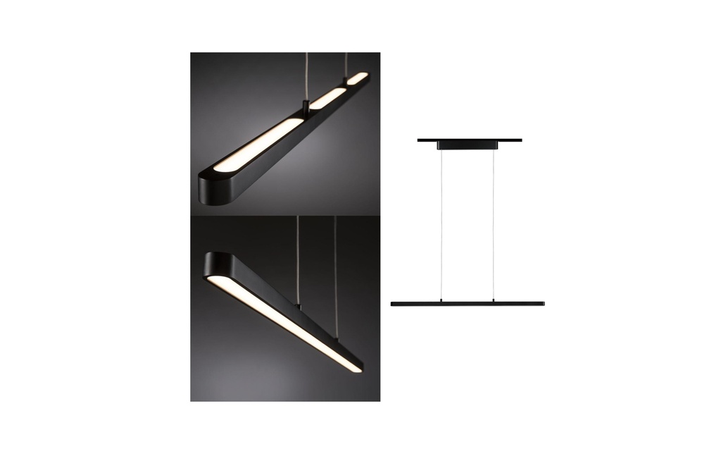 Paulmann Luminaire suspendu à LED URail Lento, 42 W, 2700 K, noir